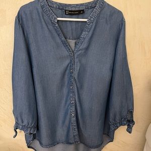New York and Company Chambray Shirt/blouse